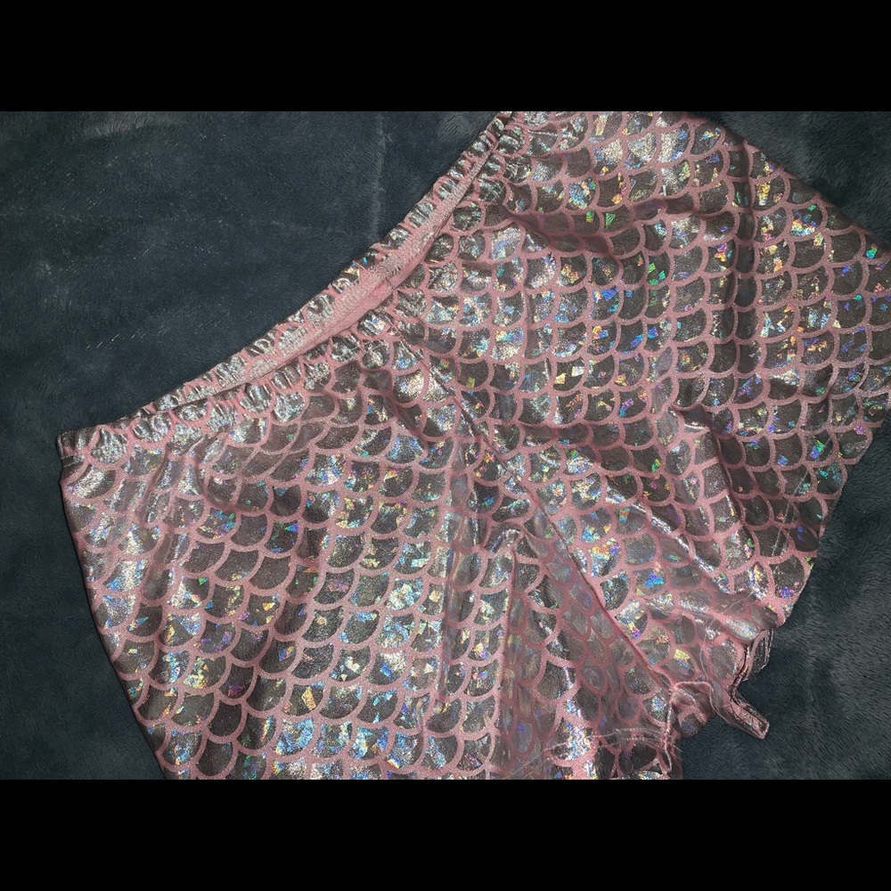 Pink mermaid shorts